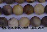 CWJ413 15.5 inches 10mm round matte wood jasper beads wholesale