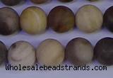 CWJ414 15.5 inches 12mm round matte wood jaspe beads wholesale