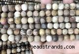 CWJ441 15.5 inches 6mm round matte wood jasper beads wholesale