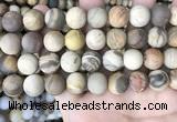 CWJ444 15.5 inches 12mm round matte wood jasper beads wholesale