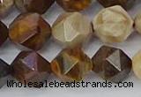 CWJ486 15.5 inches 12mm faceted nuggets wood jasper beads