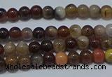 CWJ500 15.5 inches 4mm round Xinjiang wood jasper beads wholesale