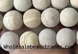 CWJ520 15.5 inches 4mm round matte wooden jasper beads wholesale