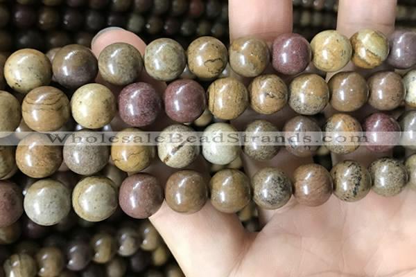 CWJ565 15.5 inches 10mm round wood jasper beads wholesale