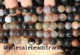 CWJ570 15.5 inches 8mm round Arizona petrified wood jasper beads