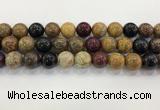 CWJ585 15.5 inches 14mm round wooden jasper beads wholesale