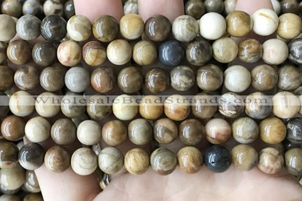 CWJ592 15.5 inches 8mm round wood jasper beads wholesale