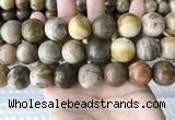 CWJ597 15.5 inches 18mm round wood jasper beads wholesale