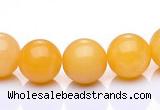 CYJ01 16 inches 4mm round yellow jade gemstone beads Wholesale