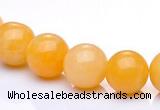 CYJ03 16 inches 8mm round yellow jade gemstone beads Wholesale