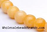 CYJ05 12mm round 16 inches yellow jade gemstone beads Wholesale