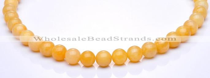 CYJ07 16mm round 16 inches yellow jade gemstone beads Wholesale