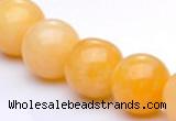 CYJ08 18mm round 16 inches yellow jade gemstone beads Wholesale