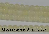 CYJ159 15.5 inches 4mm round yellow jade beads wholesale