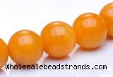 CYJ16 16mm round 16 inches yellow jade gemstone beads Wholesale