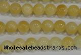 CYJ161 15.5 inches 8mm round yellow jade beads wholesale