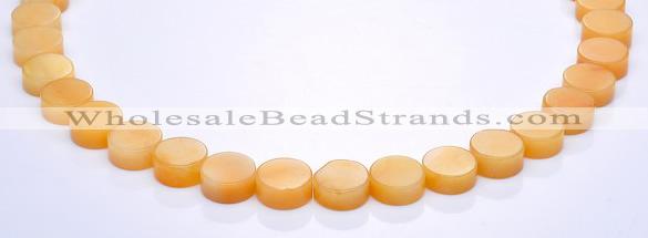 CYJ20 16 inches 12mm coin yellow jade gemstone beads Wholesale