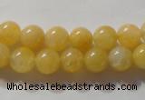 CYJ252 15.5 inches 8mm round yellow jade beads wholesale