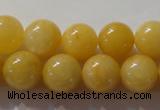 CYJ254 15.5 inches 12mm round yellow jade beads wholesale