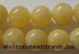 CYJ255 15.5 inches 14mm round yellow jade beads wholesale