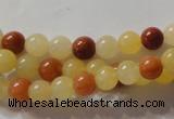 CYJ261 15.5 inches 6mm round mixed color yellow jade beads wholesale