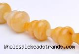 CYJ27 6*10mm calabash yellow jade gemstone beads Wholesale