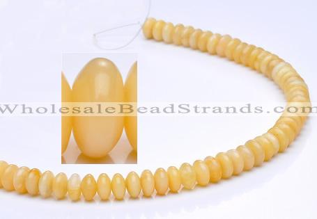 CYJ29 16 inch 4*8mm roundel yellow jade gemstone beads Wholesale