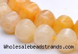 CYJ30 12*12mm pumpkin shape yellow jade gemstone beads Wholesale