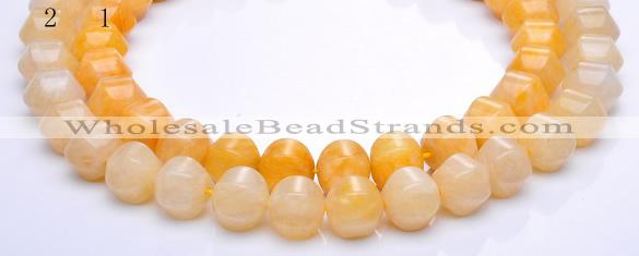 CYJ30 12*12mm pumpkin shape yellow jade gemstone beads Wholesale