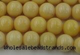 CYJ302 15.5 inches 8mm round yellow jade beads wholesale