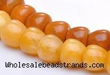 CYJ32 8*8mm bread shape yellow jade gemstone beads Wholesale