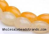 CYJ34 16 inch 10*14mm rice yellow jade gemstone beads Wholesale