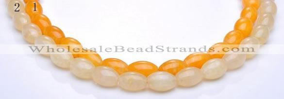 CYJ34 16 inch 10*14mm rice yellow jade gemstone beads Wholesale