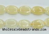 CYJ60 15.5 inches 10*14mm oval yellow jade gemstone beads wholesale