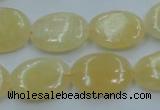 CYJ62 15.5 inches 15*20mm oval yellow jade gemstone beads wholesale