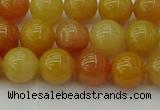 CYJ622 15.5 inches 8mm round yellow jade beads wholesale