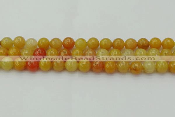 CYJ624 15.5 inches 12mm round yellow jade beads wholesale