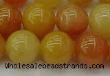 CYJ625 15.5 inches 14mm round yellow jade beads wholesale