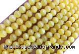 CYJ666 15 inches 4mm round dyed yellow jade beads wholesale