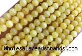 CYJ667 15 inches 6mm round dyed yellow jade beads wholesale