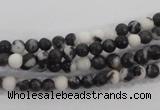 CZJ202 15.5 inches 6mm round black & white zebra jasper beads