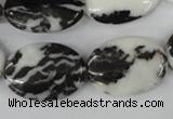 CZJ221 15.5 inches 18*25mm oval black & white zebra jasper beads