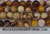 CZJ270 15.5 inches 4mm round zebra jasper beads wholesale