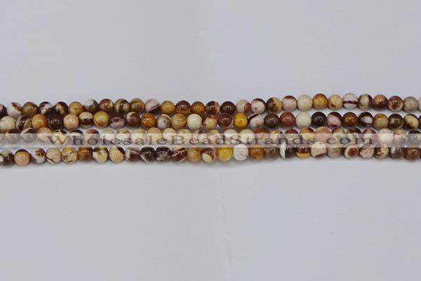 CZJ270 15.5 inches 4mm round zebra jasper beads wholesale