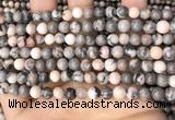 CZJ297 15.5 inches 6mm round pink zebra jasper beads wholesale