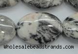 CZJ54 16 inches 22*30mm oval zebra jasper gemstone beads wholesale