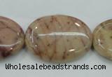 CZJ84 16 inches 22*30mm oval red zebra jasper beads wholesale