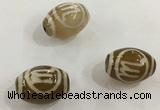 DZI307 10*14mm drum tibetan agate dzi beads wholesale