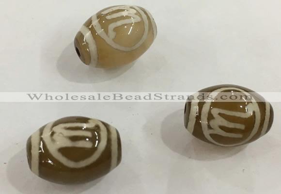 DZI307 10*14mm drum tibetan agate dzi beads wholesale