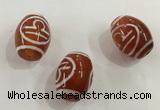 DZI317 10*14mm drum tibetan agate dzi beads wholesale